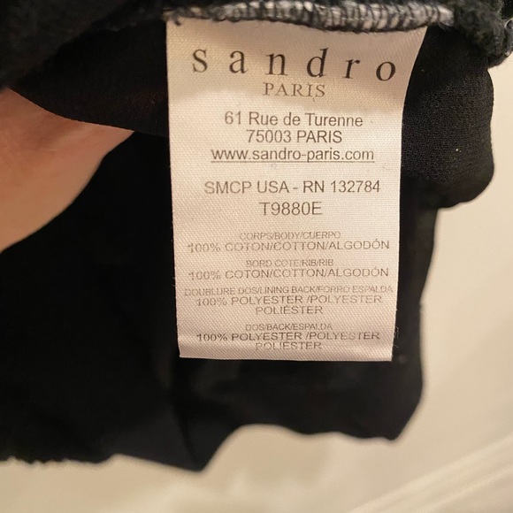 Sandro Paris Cotton Sweatshirt with Must-See Back Detail!! - Picture 7 of 7